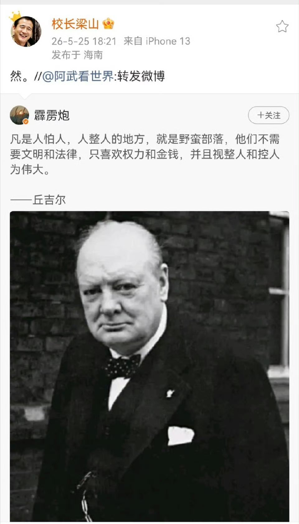 我没说过这话，你们这群俊福——丘吉尔