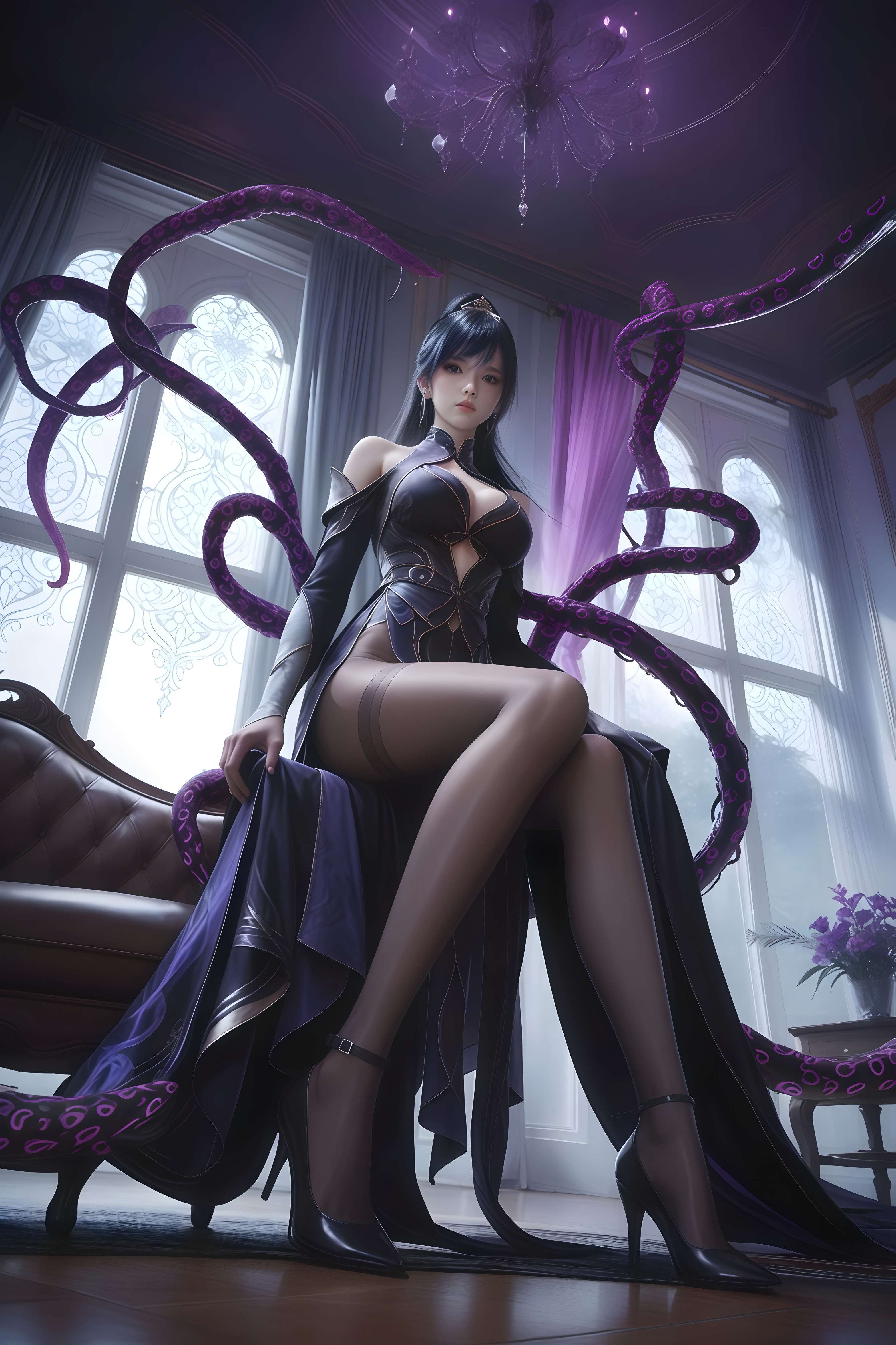 「国漫女神」绝世唐门壁纸：唐雅复仇杀红了眼，顶级御姐好邪魅！