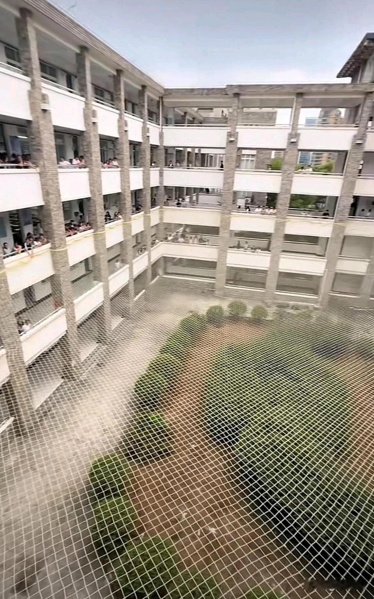 操场上全都加网，这是真实存在的吗？