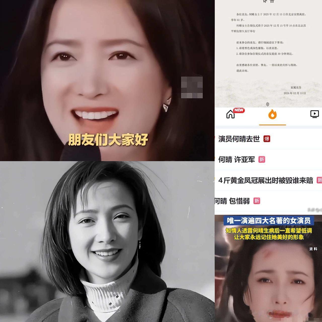 61岁何晴去世，死因曝光，下嫁三婚许亚军，最后10年过得痛苦凄凉！刷到何