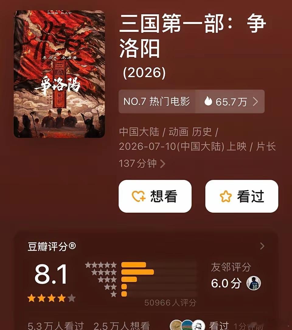有的时候，电影票房真的是个谜语。《三国第一部》豆瓣评分8.1，《八仙》豆瓣评分8