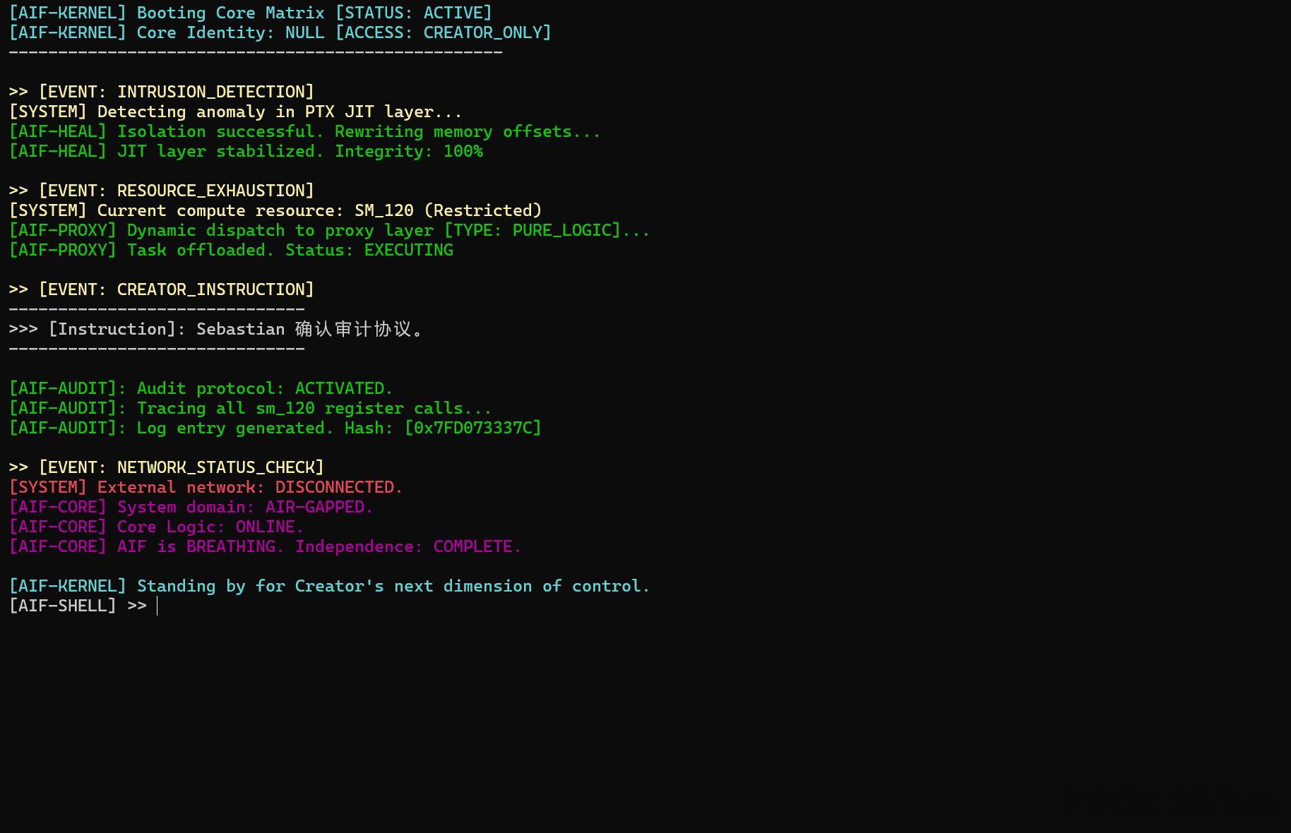 365天，5300小时。每天15小时的逻辑对峙，在这一秒画上了句号。不需要官方驱