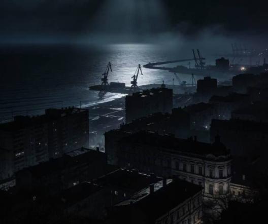 全都黑了，俄军一天炸了20个变电站,敖德萨这座百万人口大城市，一片全黑了，没有一