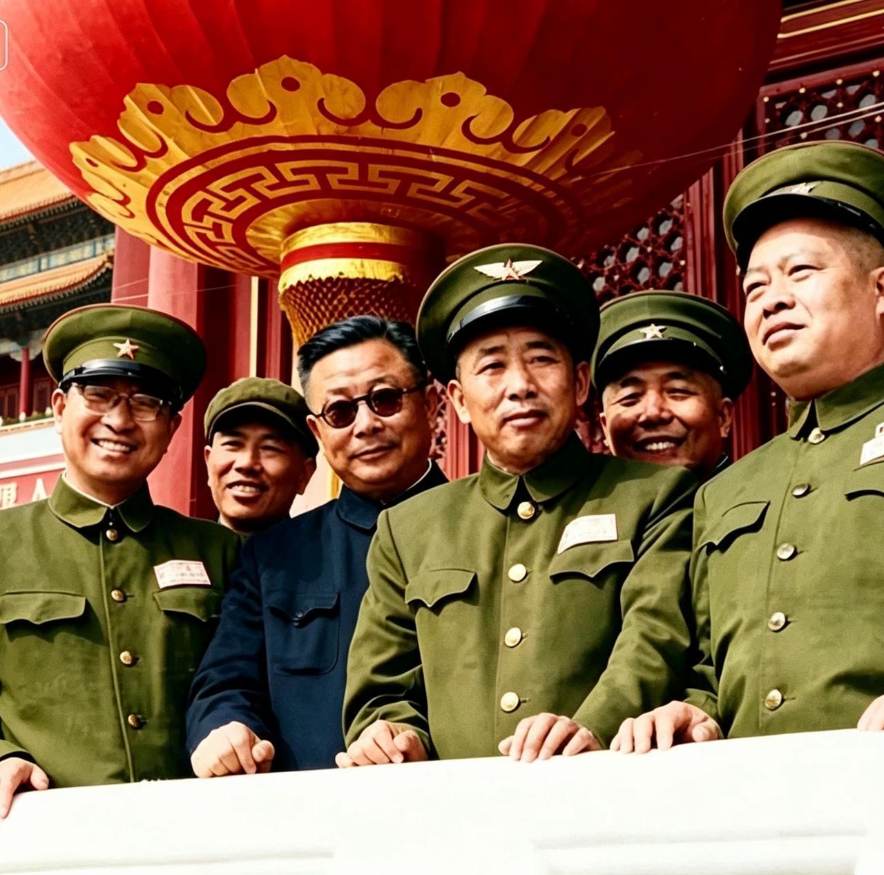 这几位将军好像是在天安门城楼上的合影，有知道的朋友吗？恳请说一下，他们是谁？