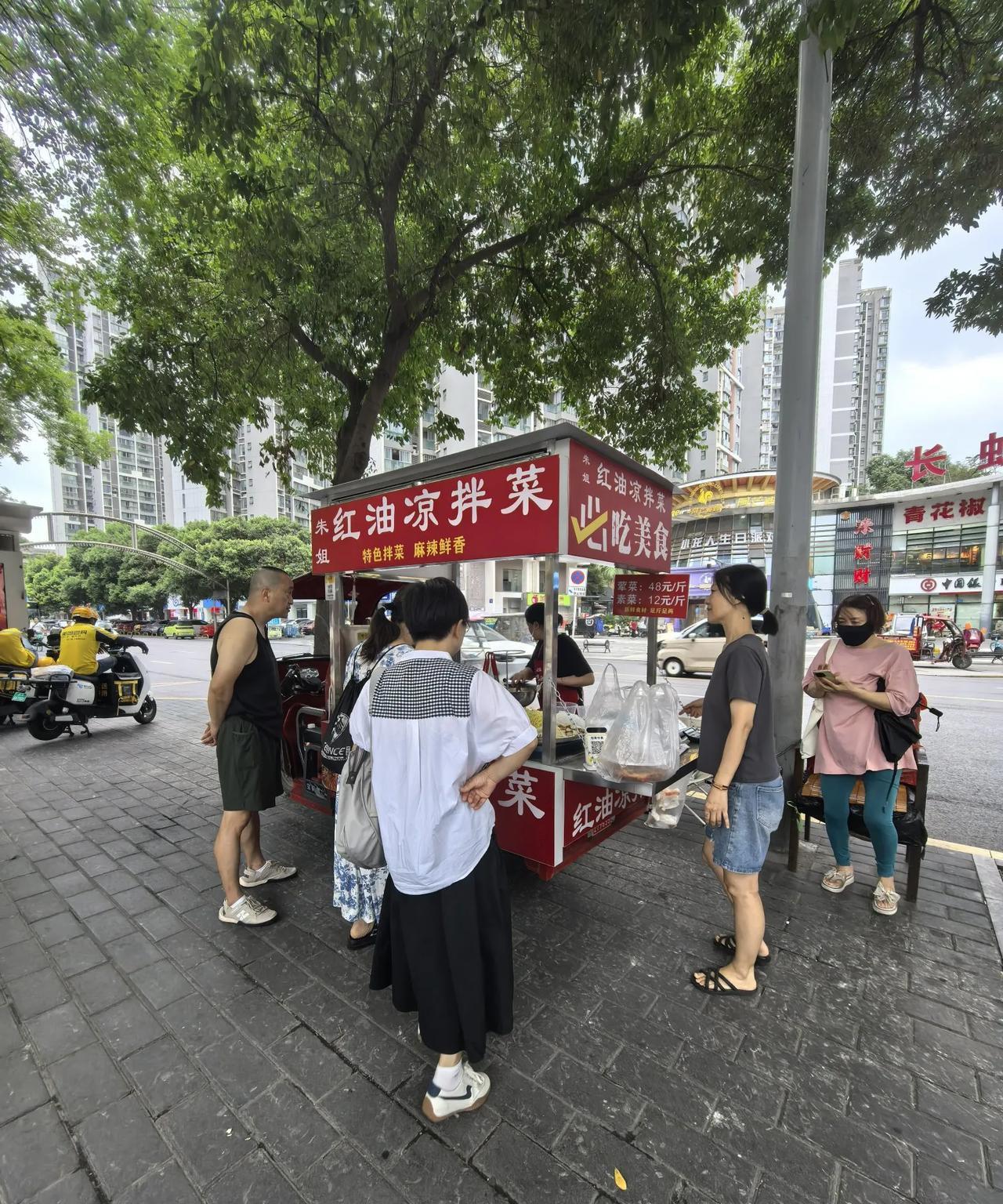 绵阳饿不死勤快肯干的人路过高水长虹世纪城，偶遇摆摊卖卤菜凉菜的，摊