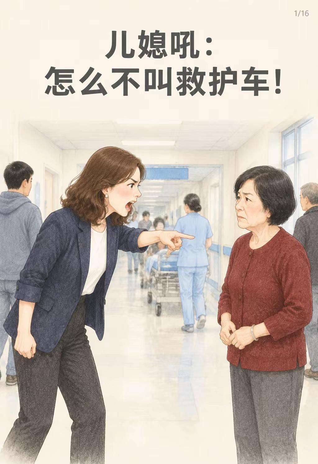 那张急诊挂号她排了四十分钟被问为什么不叫儿媳吼："怎么不叫救护车！"孙子抽搐，