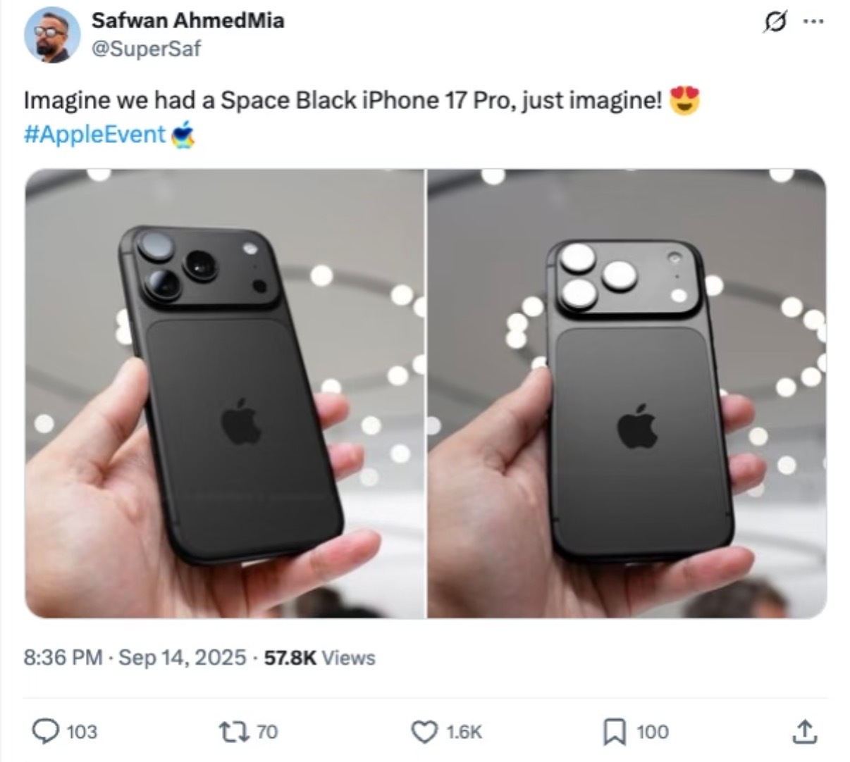 黑色版iPhone17Pro不是，黑色这个咋这么丑，比爱马仕橙还丑，不如小米1
