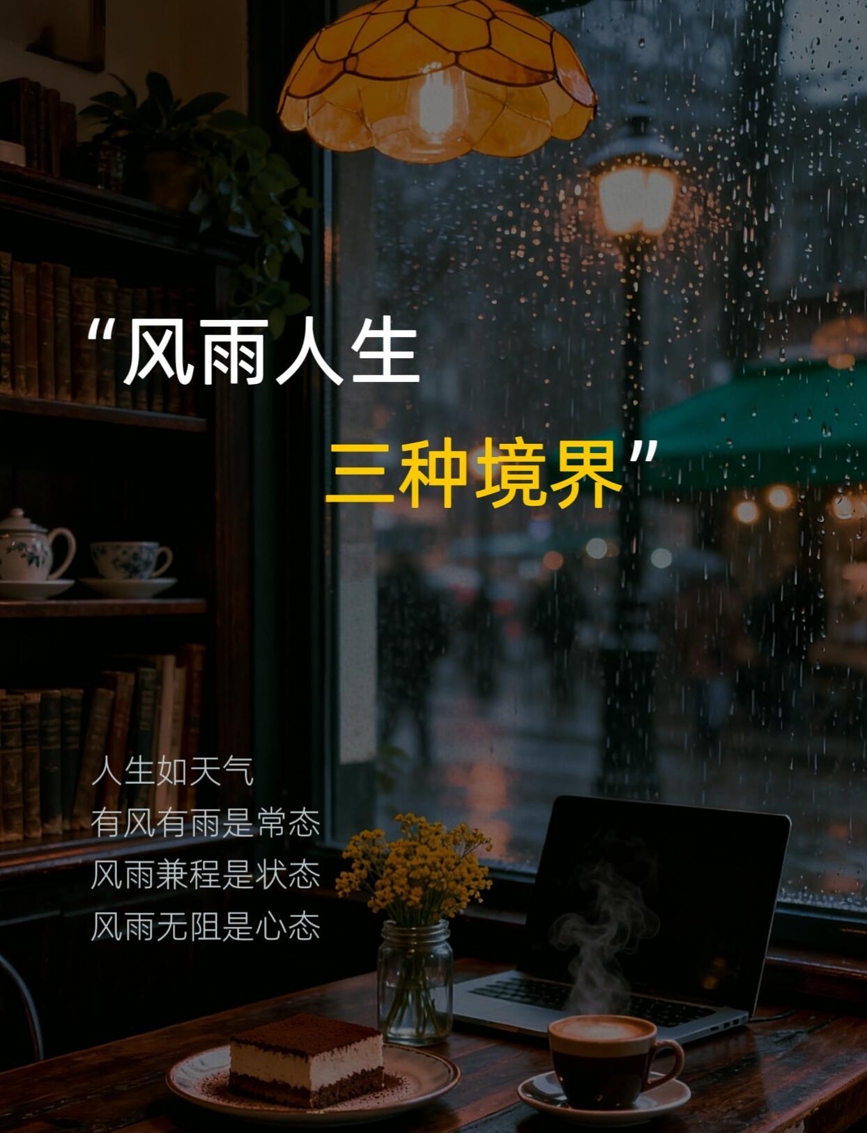 遇到人生的风雨,我们该如何应对?人生风雨本是常态，不必惊慌失措，稳住心态一步步