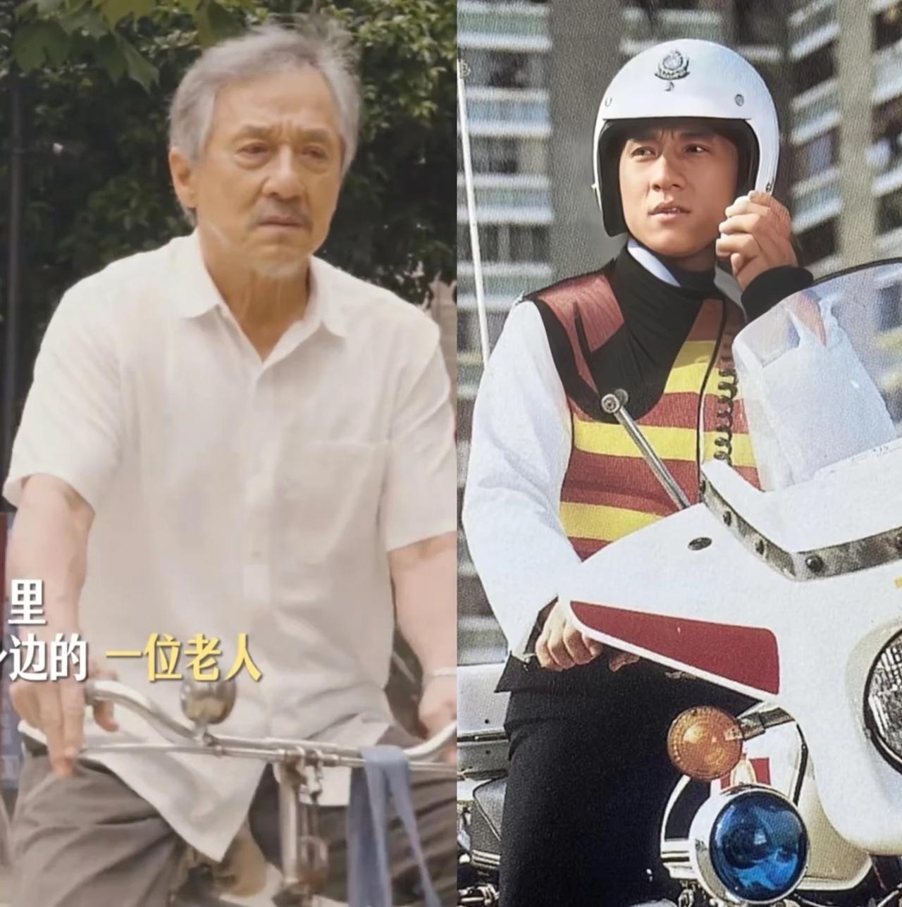 71岁的成龙白发明显，不少人感慨英雄迟暮，他却坦然回应“能慢慢变老是幸运”，通透