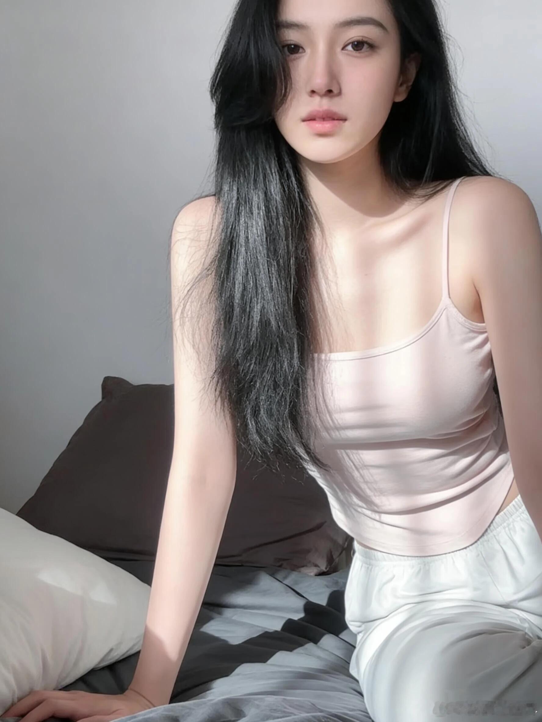 “我遇见了一束光日落时又还给了太阳”美女