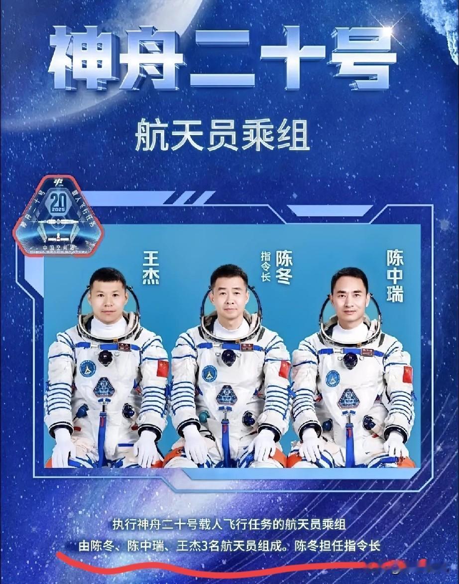 神舟二十号圆满完成各项任务，乘组在轨工作生活了超过200天。按计划返回地球的