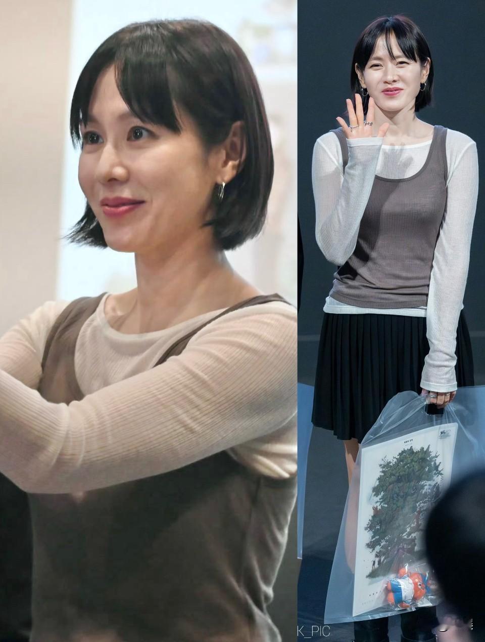 孙艺珍短发的第一组图来了🤩溢出来的甜美！这是正在拍的新剧《variety》