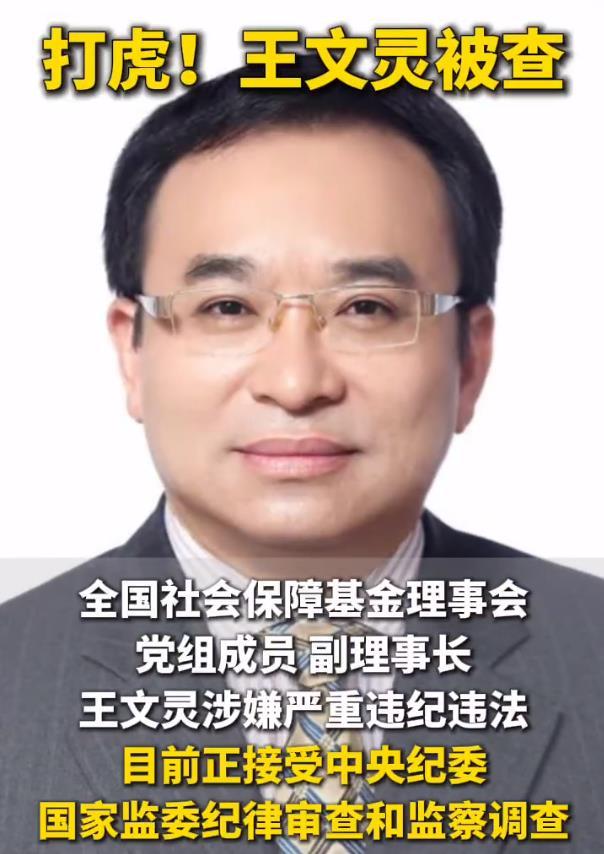 部级贪官【王文灵被查】全国社会保障基金理事会党组成员、副理事长王文灵涉嫌严重违纪