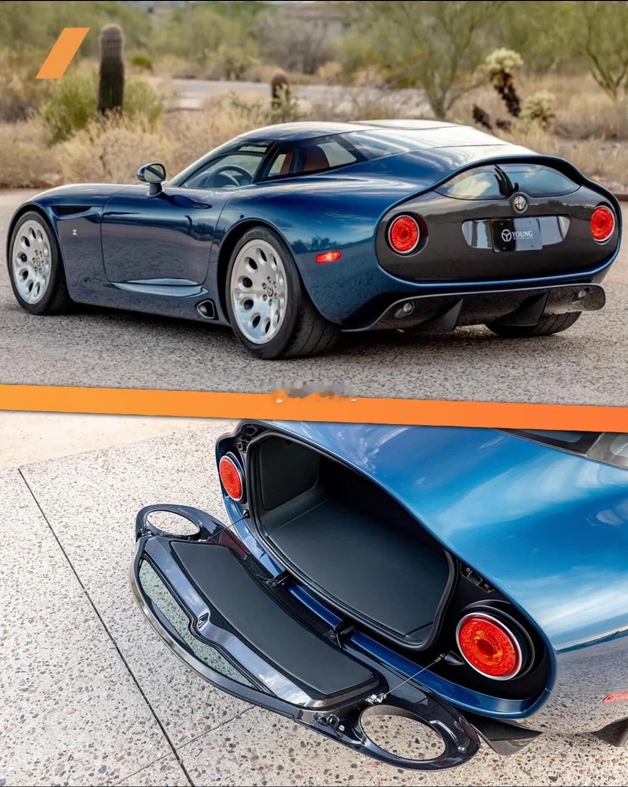 你见过这么奇葩的车尾门开启方式吗？阿尔法·罗密欧TZ3Corsa。这是一款由