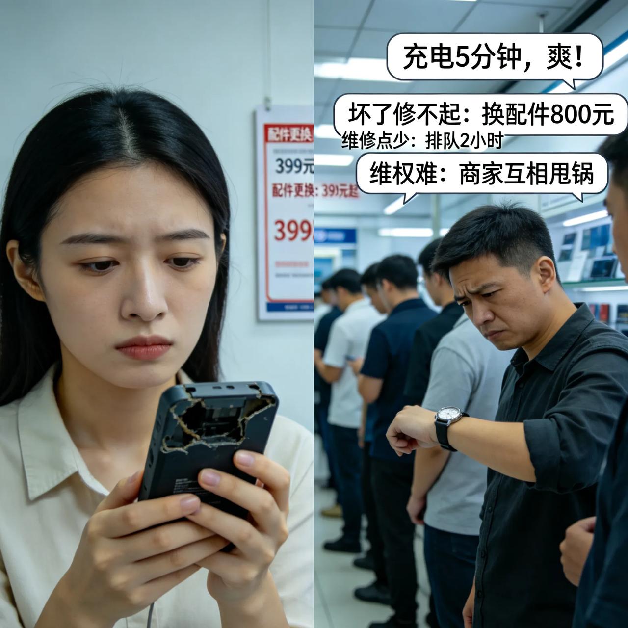 今天才明白，闪充越方便，售后越坑人充电几分钟，确实爽。可一旦坏了，才知道