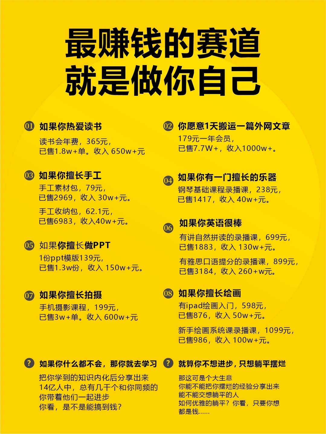 最赚钱的赛道，就是做你自己