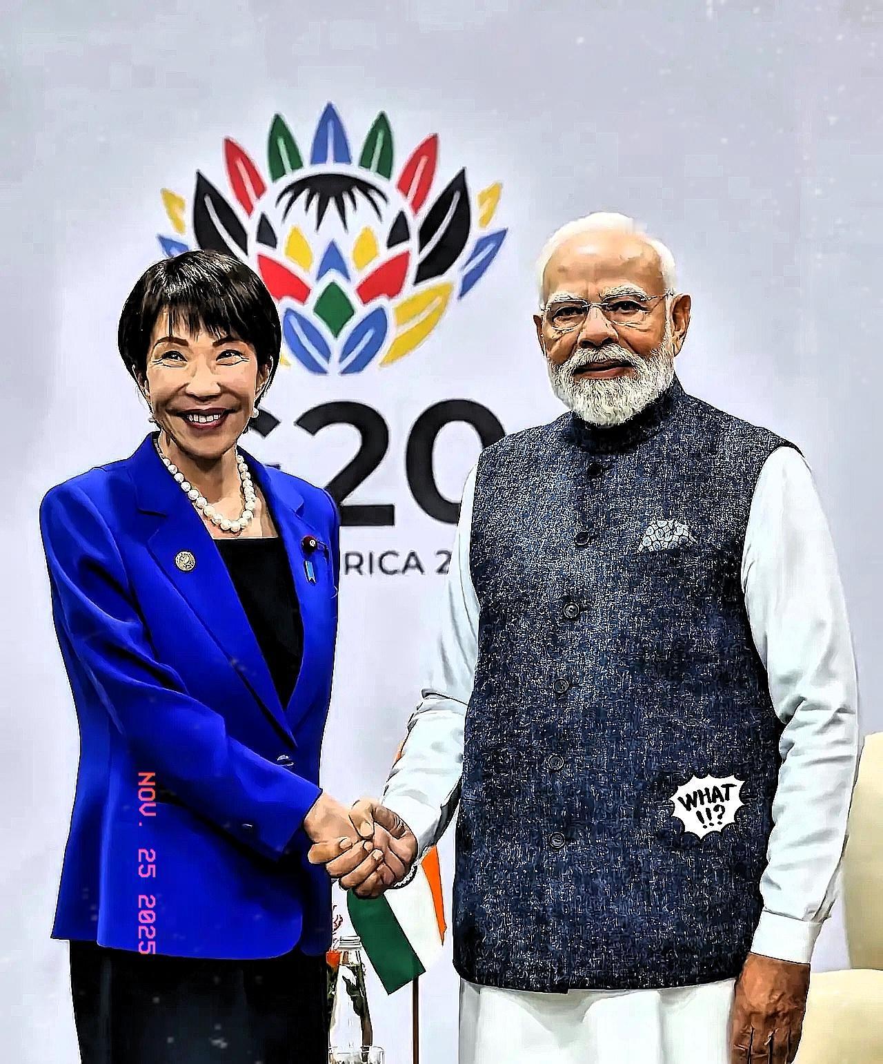 印度消息，印度总理莫迪11月23日发文说：“我与日本首相高市早苗举行了富有成