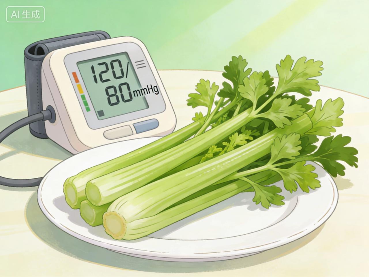 芹菜可以降血压。芹菜买回来，先是去掉叶子，摘掉叶子，我们一般都是洗干净晾干。