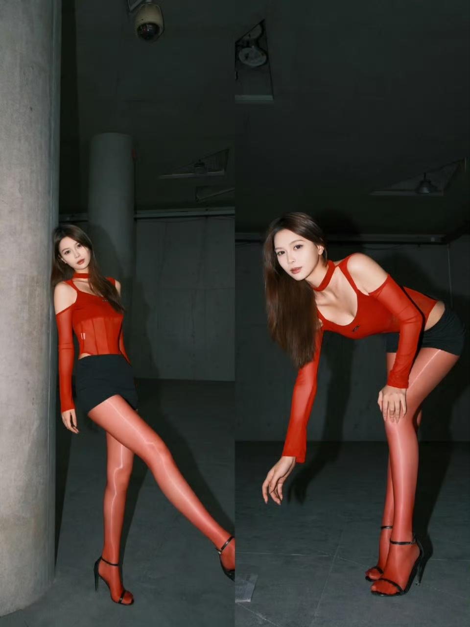 吸人眼球的，红色🧦！好身材性感女神女神御姐大家觉得什么样的女人是气质女神