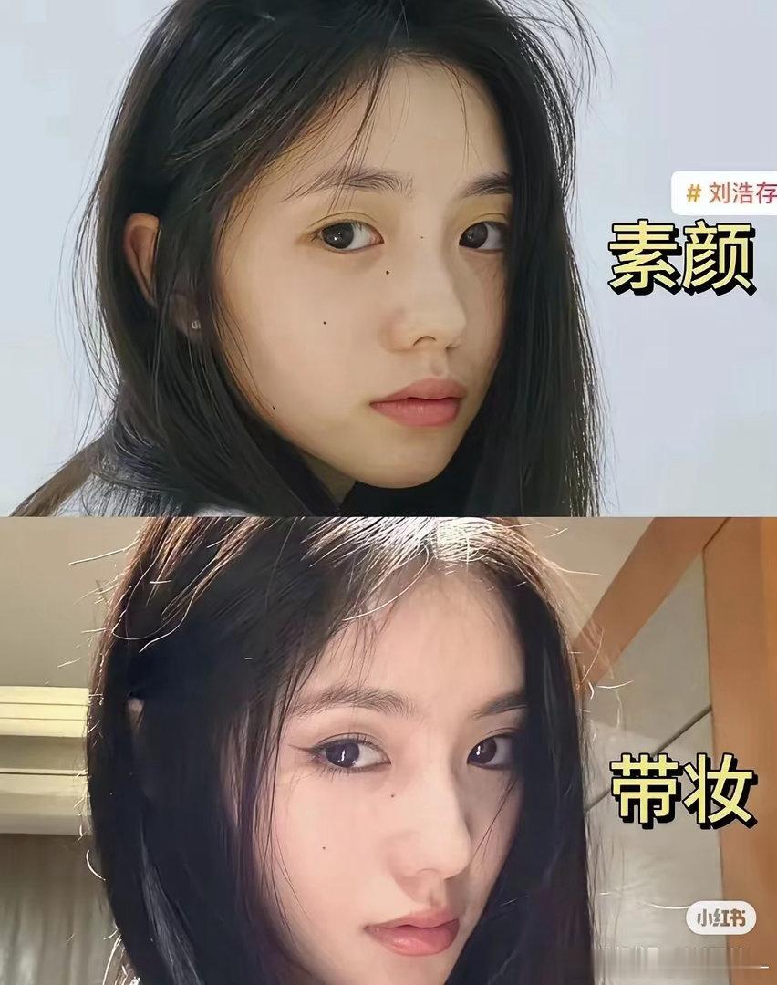 没想到吧！这些内娱小花的素颜，我觉得章若楠最亮眼，然后是周也！只有不施粉黛，颜值