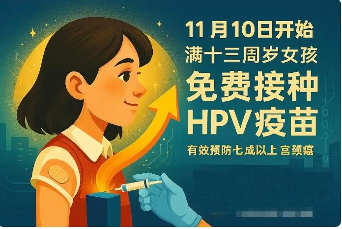 HPV疫苗免费接种政策全面推进，开启全民健康新时代！一条关于“HPV疫苗11