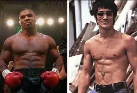 李小龙要真的和泰森打起来，就一脚的功夫就能打扒泰森起不来。不要看泰森体型大力气