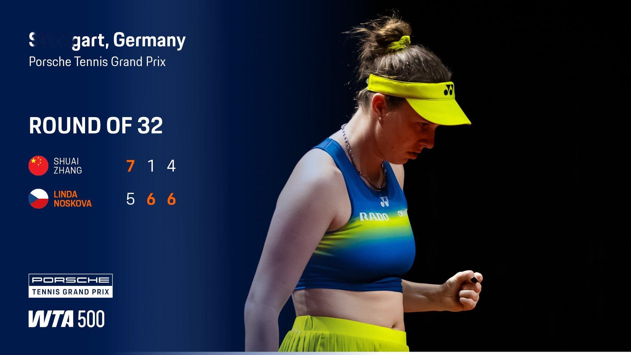 张帅止步斯图加特赛首轮入围斯图加特已经实属不易，而且帅姐首轮诺茨科娃打了三盘，