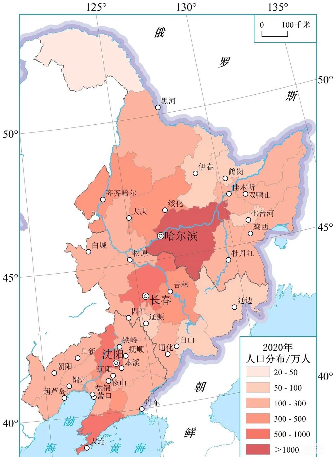东北的城市骨架很特殊，哈长沈大差不多沿哈大线串成一条，彼此隔着两三百公里，中间缺