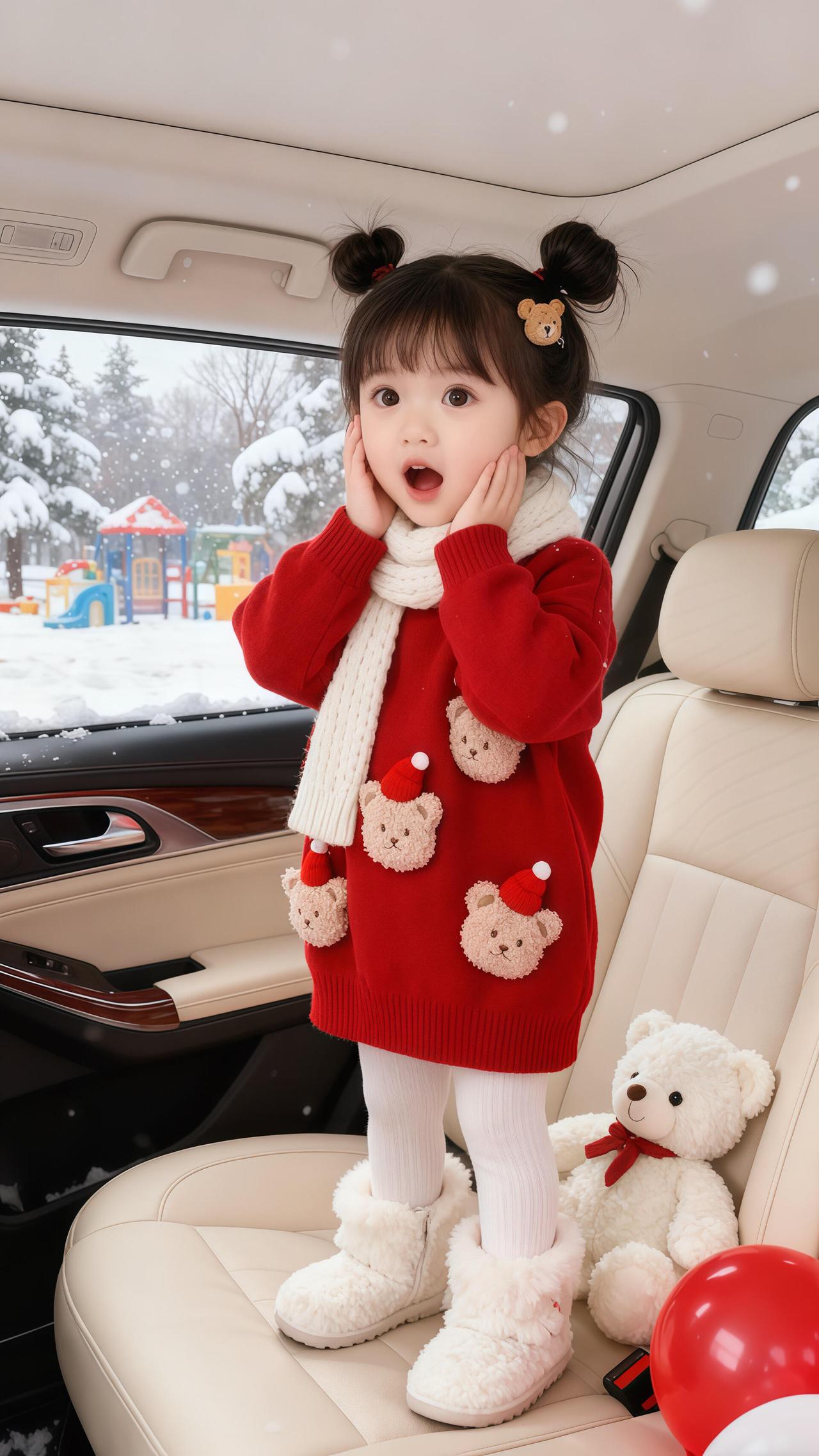 雪地里的小可爱