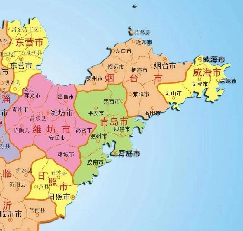 原来烟台市代管6个县级市，真是令人震撼！烟台位于山东半岛，与大连隔海相望，北面和