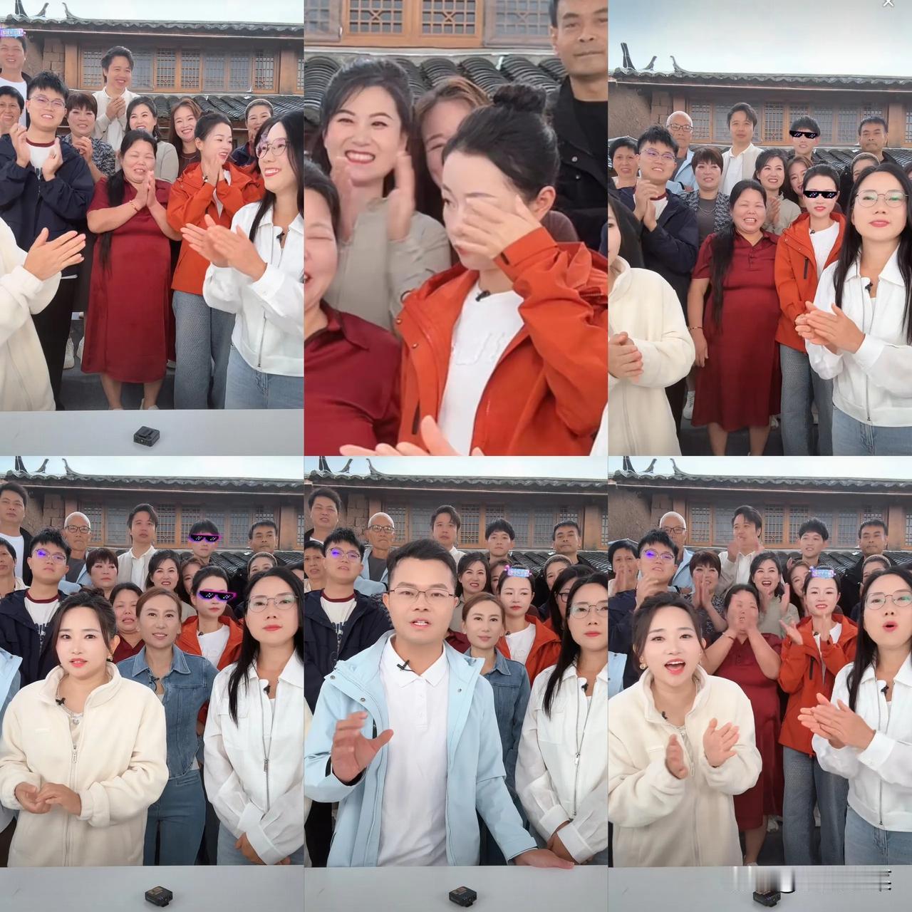 红姐气质太独特了！这么多人中，红姐还是气质最出众的一位，人群中十分抢镜啊，还化了