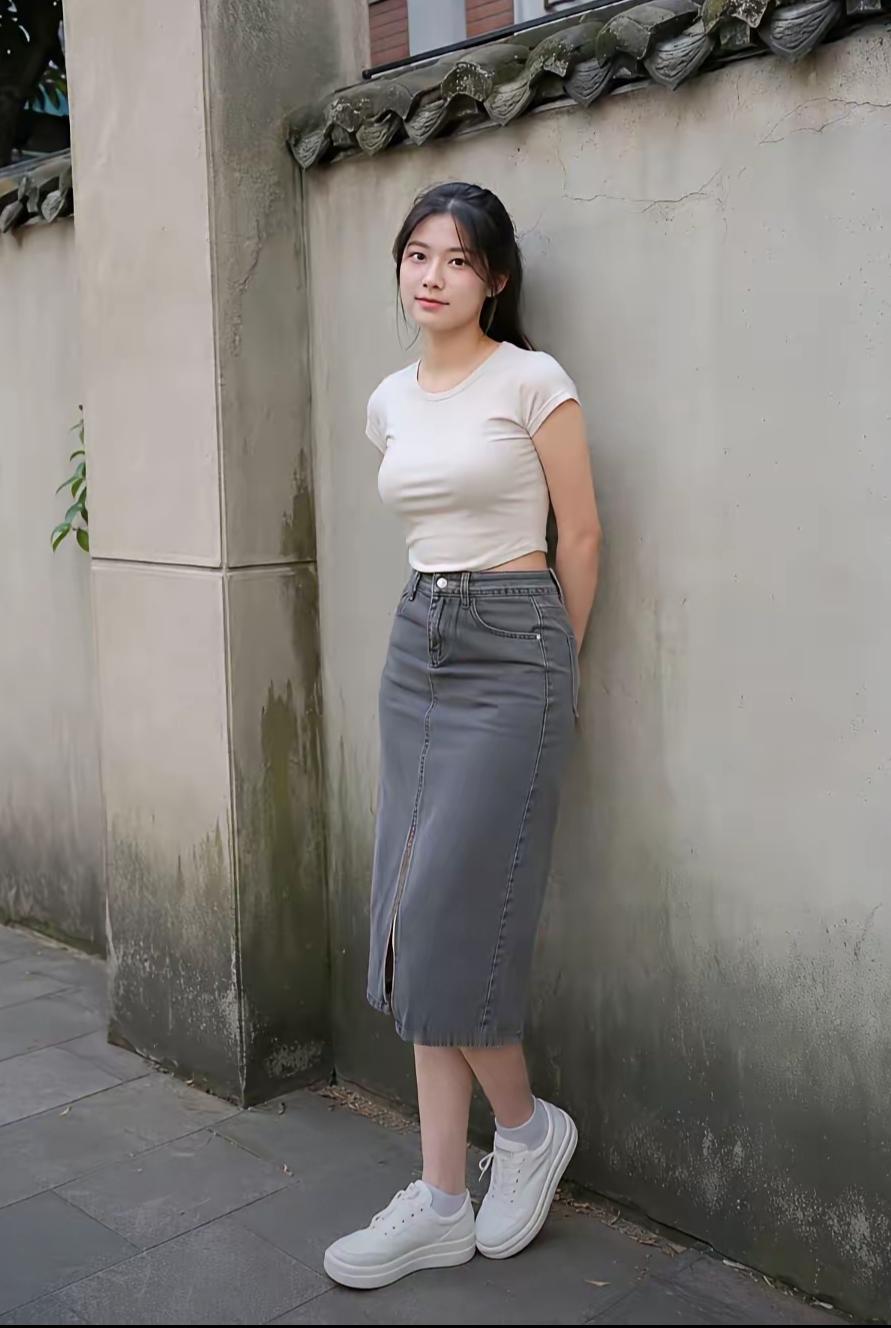 如果娶这样的女孩为妻，你会心动吗一身简简单单的穿搭，没有华丽的装饰，干净清