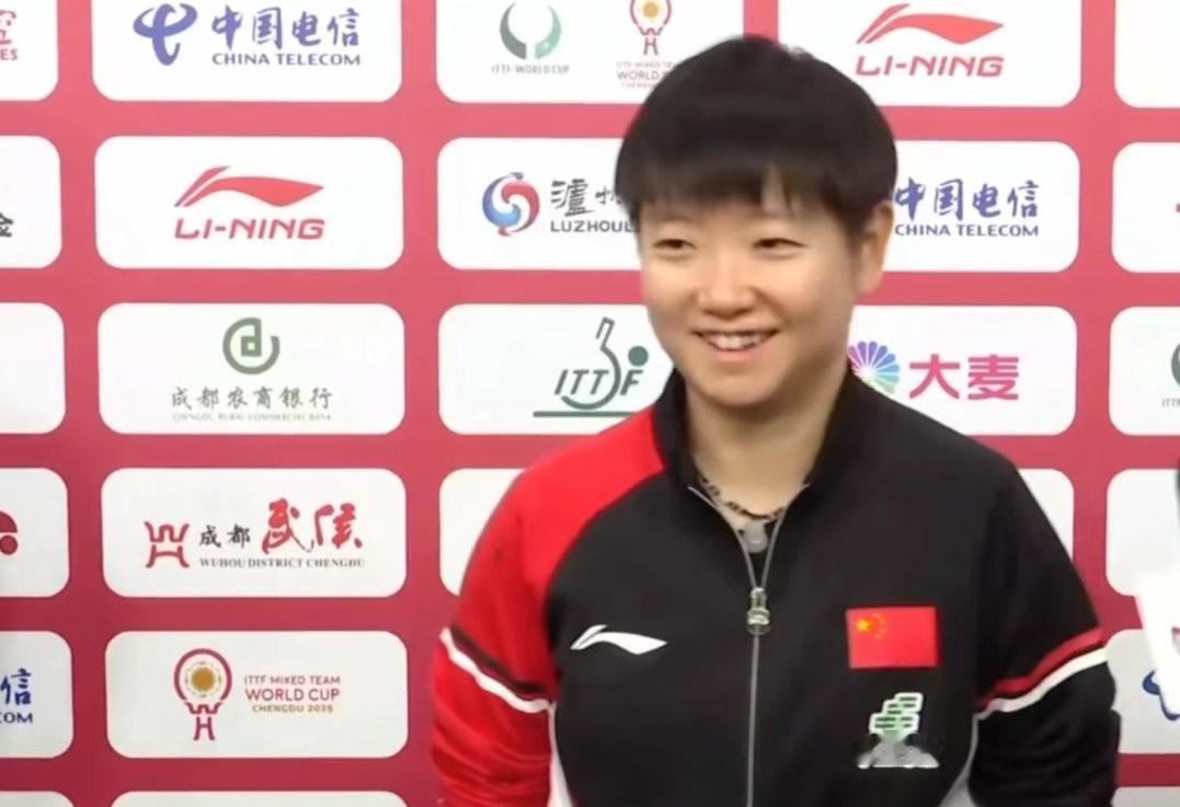 孙颖莎估计高兴得睡不着了因为这在这次混团世界杯比赛中孙颖莎是这次比赛唯一