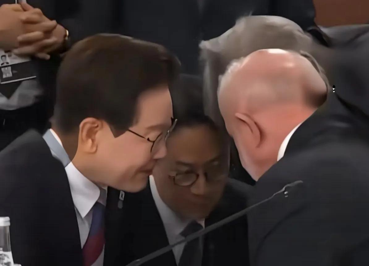 李在明G7峰会太有眼力劲，趁卢拉空闲立马上去热聊！关于“G7峰会李在明趁卢拉