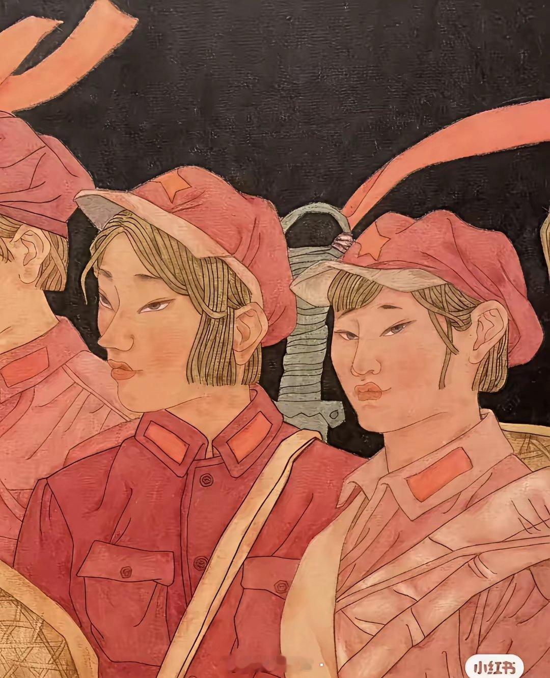 请教一下这位刘祥鹏画家:好好的红色题材为什么画成了歪鼻斜眼！中国是一个红色的国度