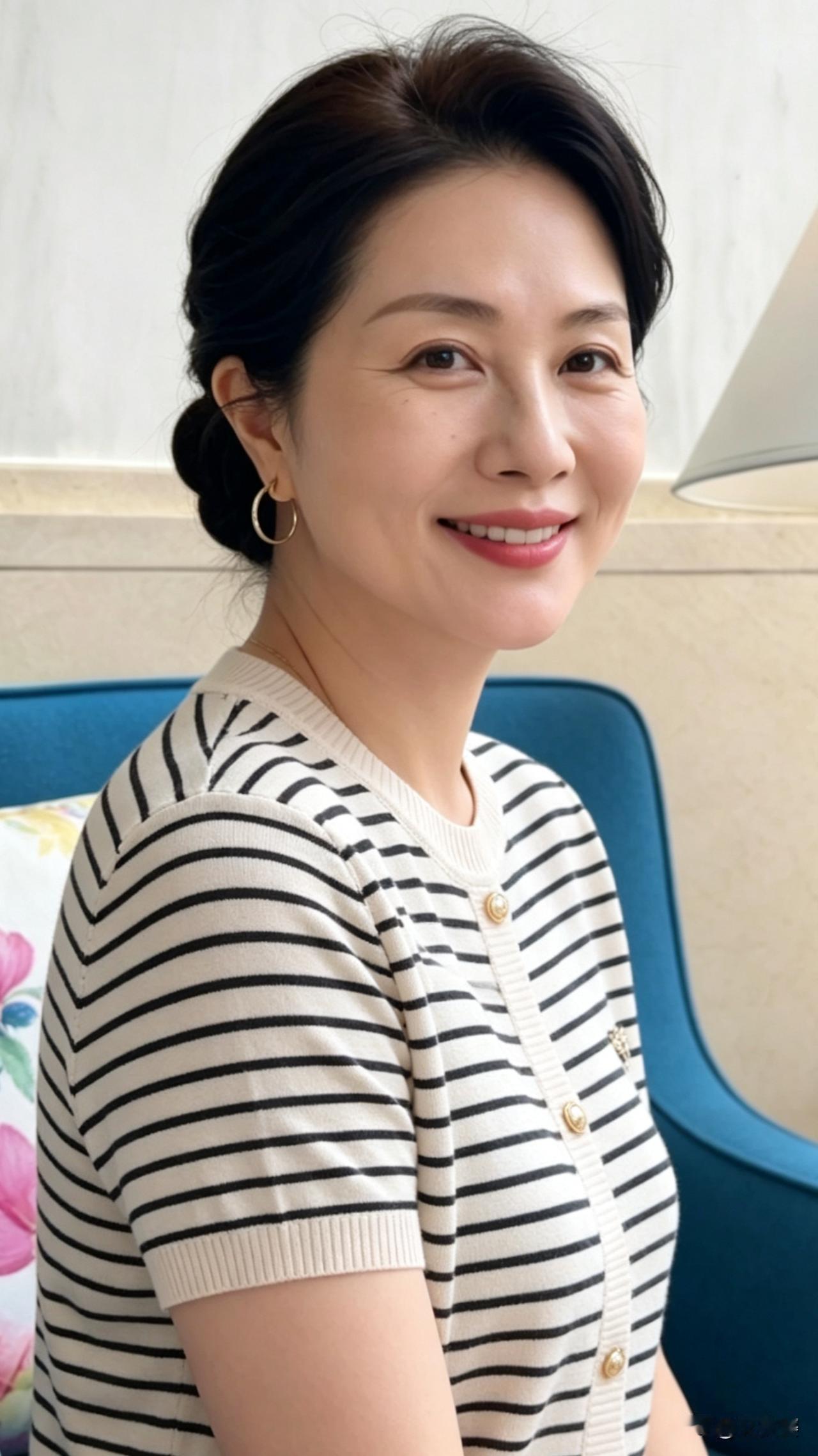 五十岁阿姨的自然美。是一种由内而外散发的从容与优雅，让人打心底里欣赏和敬佩。