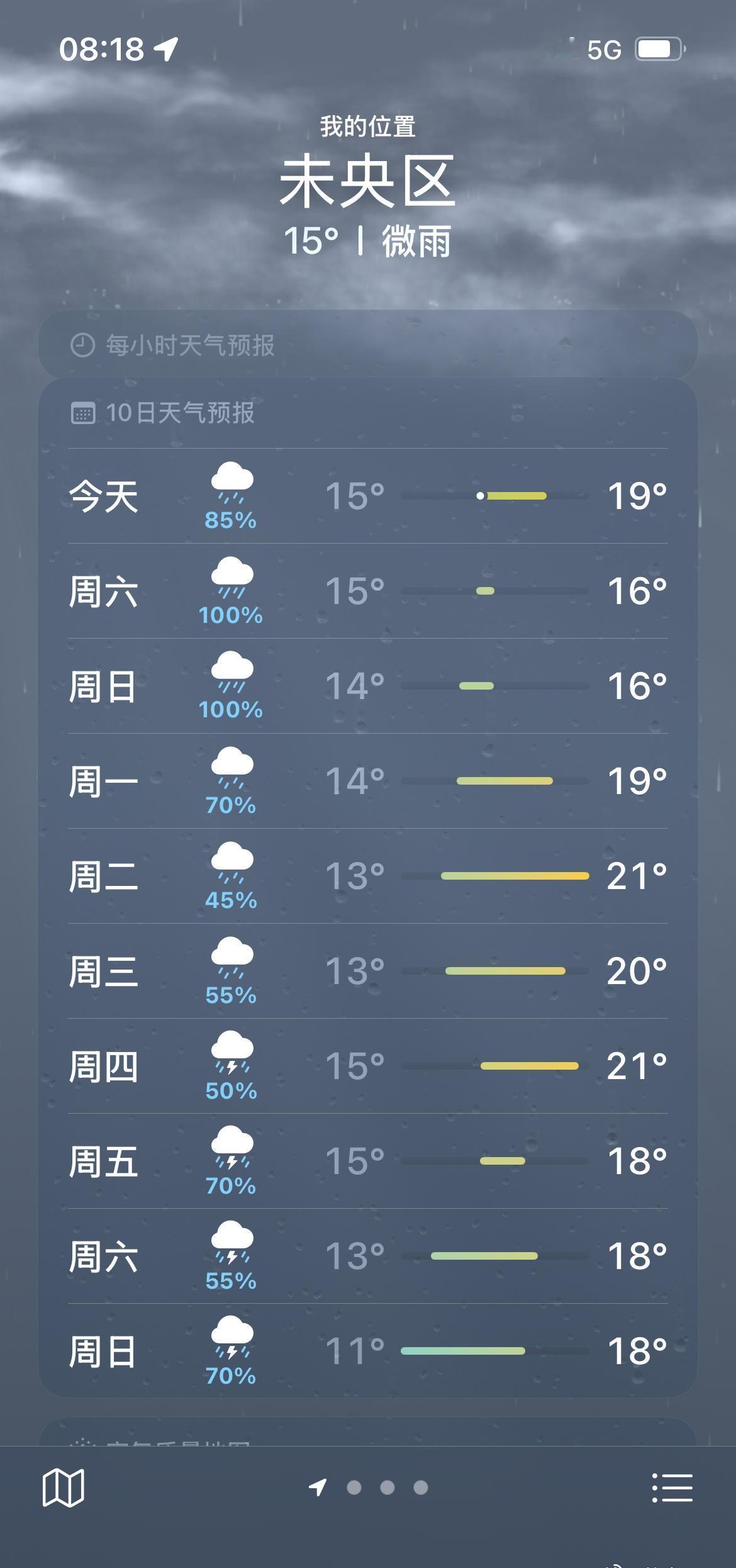 毫不夸张的说西安已经下了快一个月的雨了，刚刚又看了天气，服！入秋了就下雨，天晴了