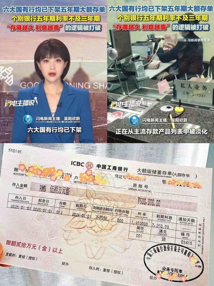 我着实被吓着了6大银行的重磅消息一出，我立刻将存的50万全部取出放在家里了。