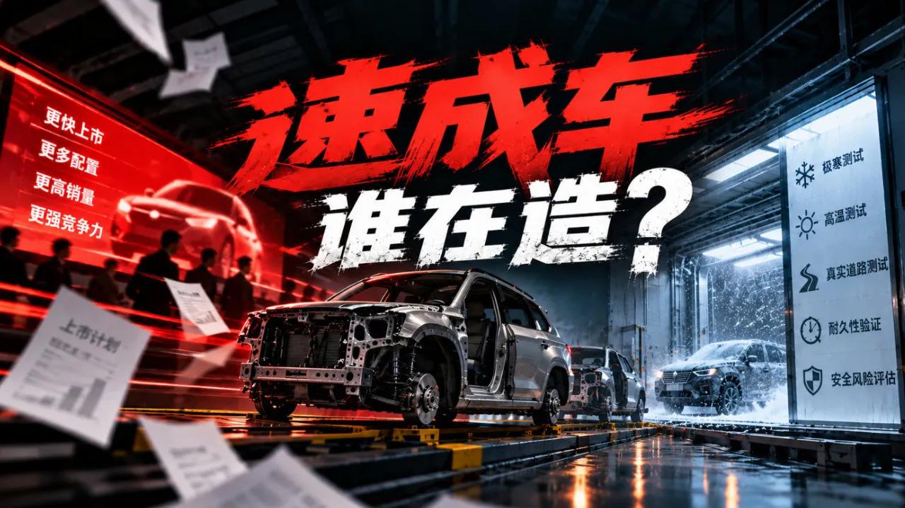 速成车，终于被四部门联合叫停了。10月10号刚发布的，第一，新车可靠性试验不