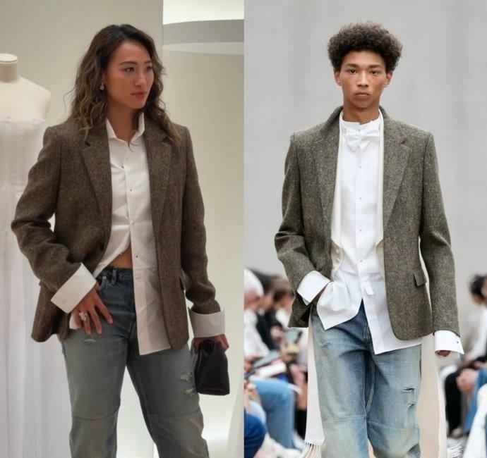 郑钦文这次真的是“杀疯了”！好好的女网球冠军穿起迪奥男装，竟然比男模还要帅，直