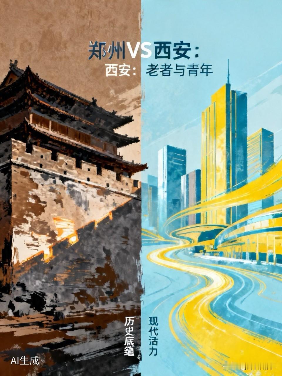 郑州VS西安：一个像老者，一个像青年郑州和西安，两个北方省会，人口差不多（都