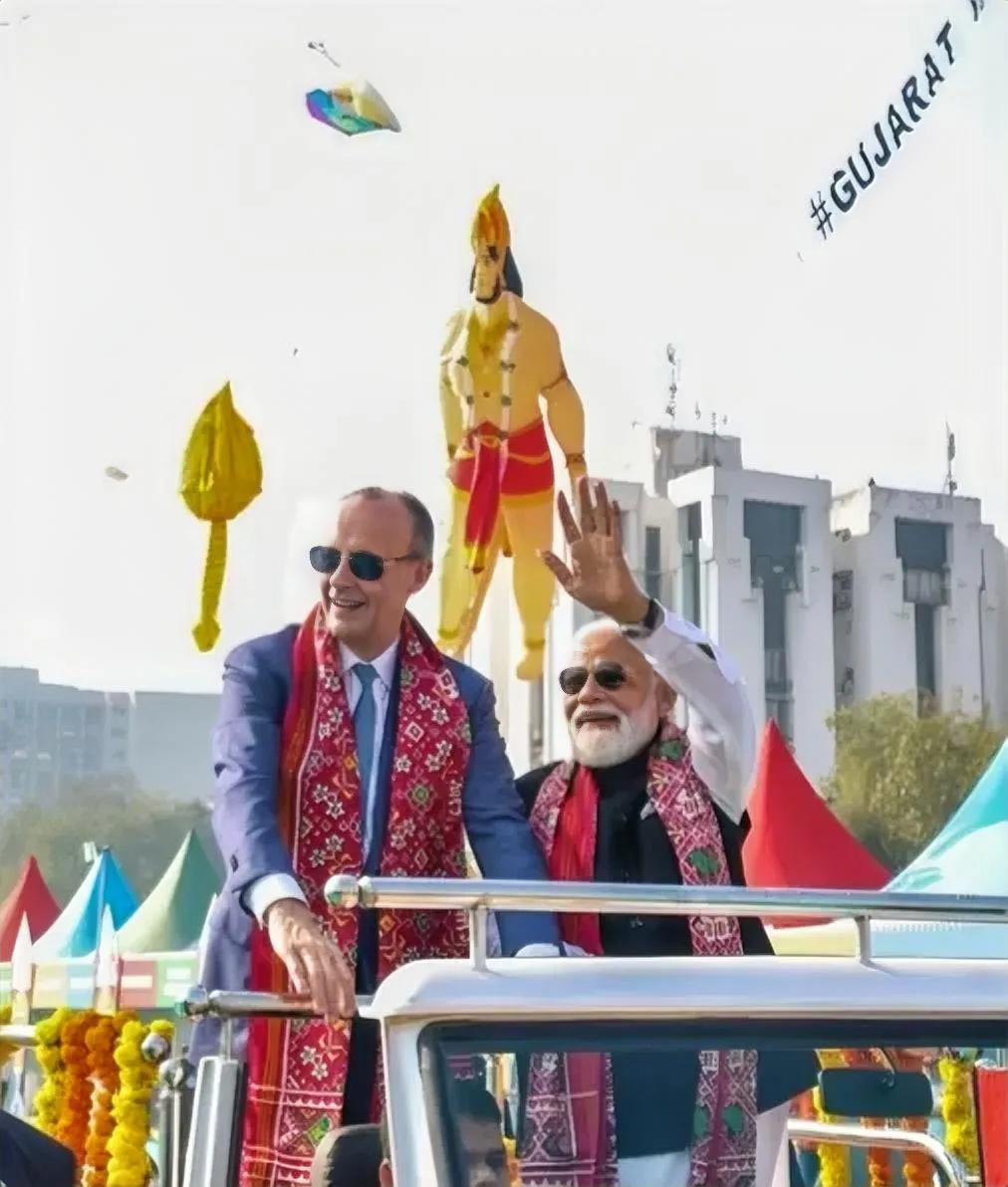 据印度媒体报道称，1月12日，印度总理莫迪和德国总理梅尔茨参加了当天在印度西部古