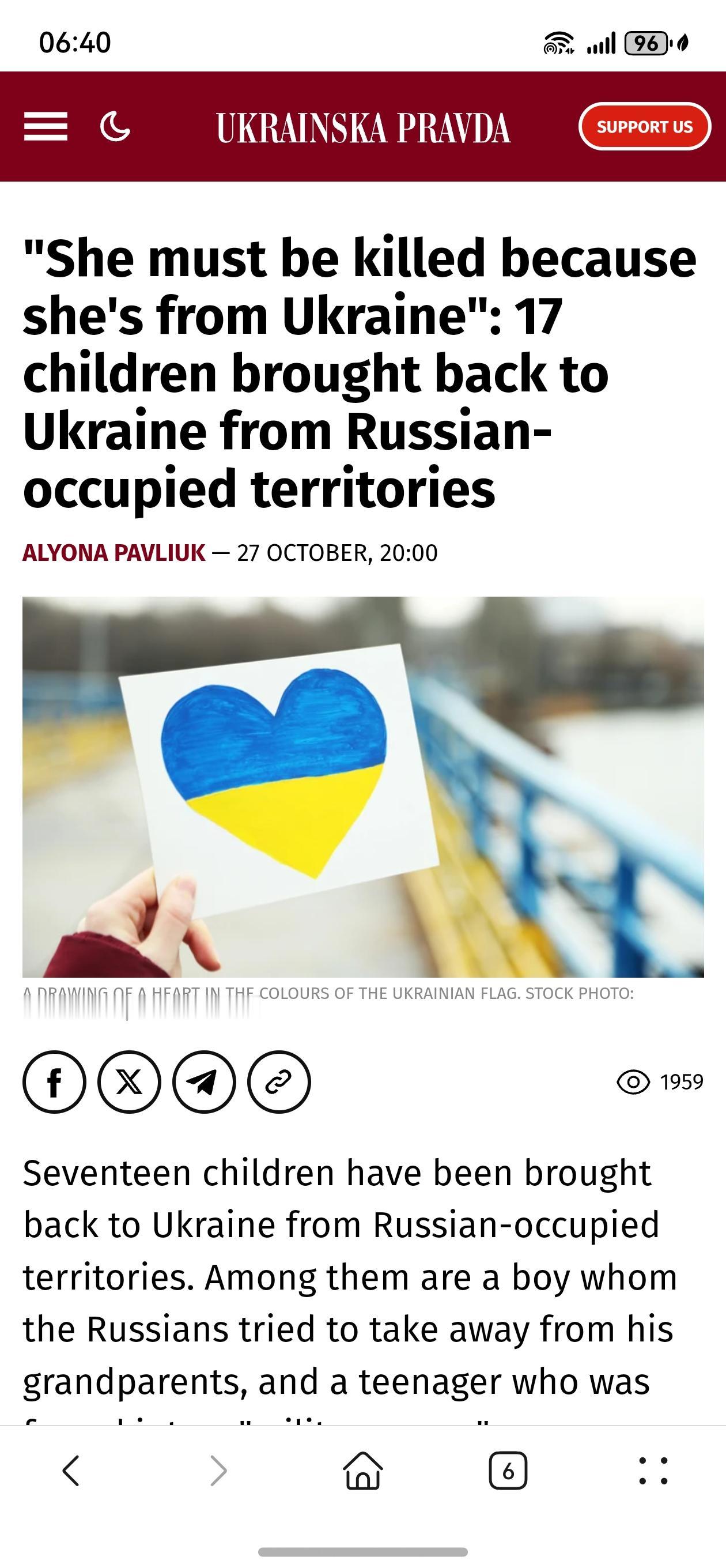 “她必须被杀，因为她来自乌克兰”：17名儿童从俄占区被带回乌克兰据Brin