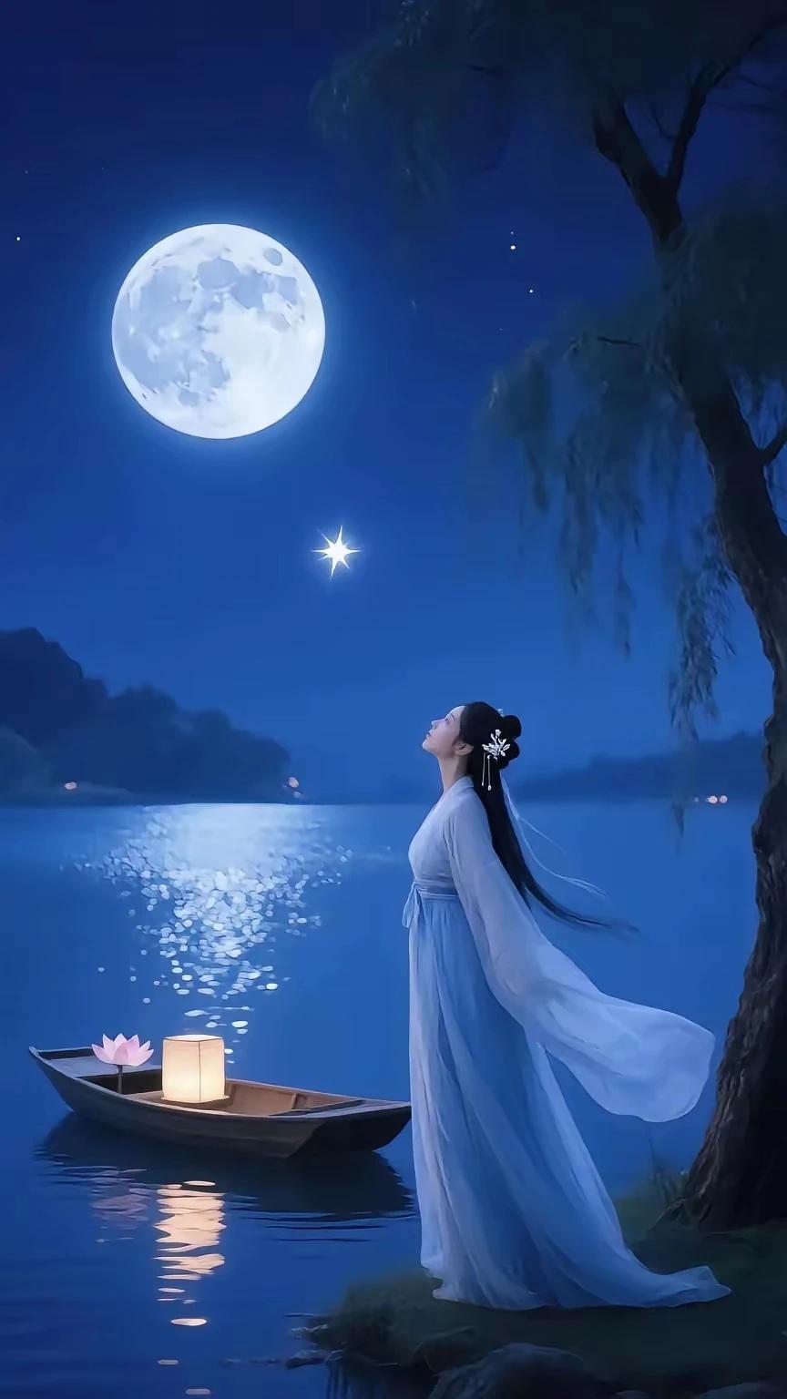 上联：雪落千山皆素锦下联：月洒万水亦清辉