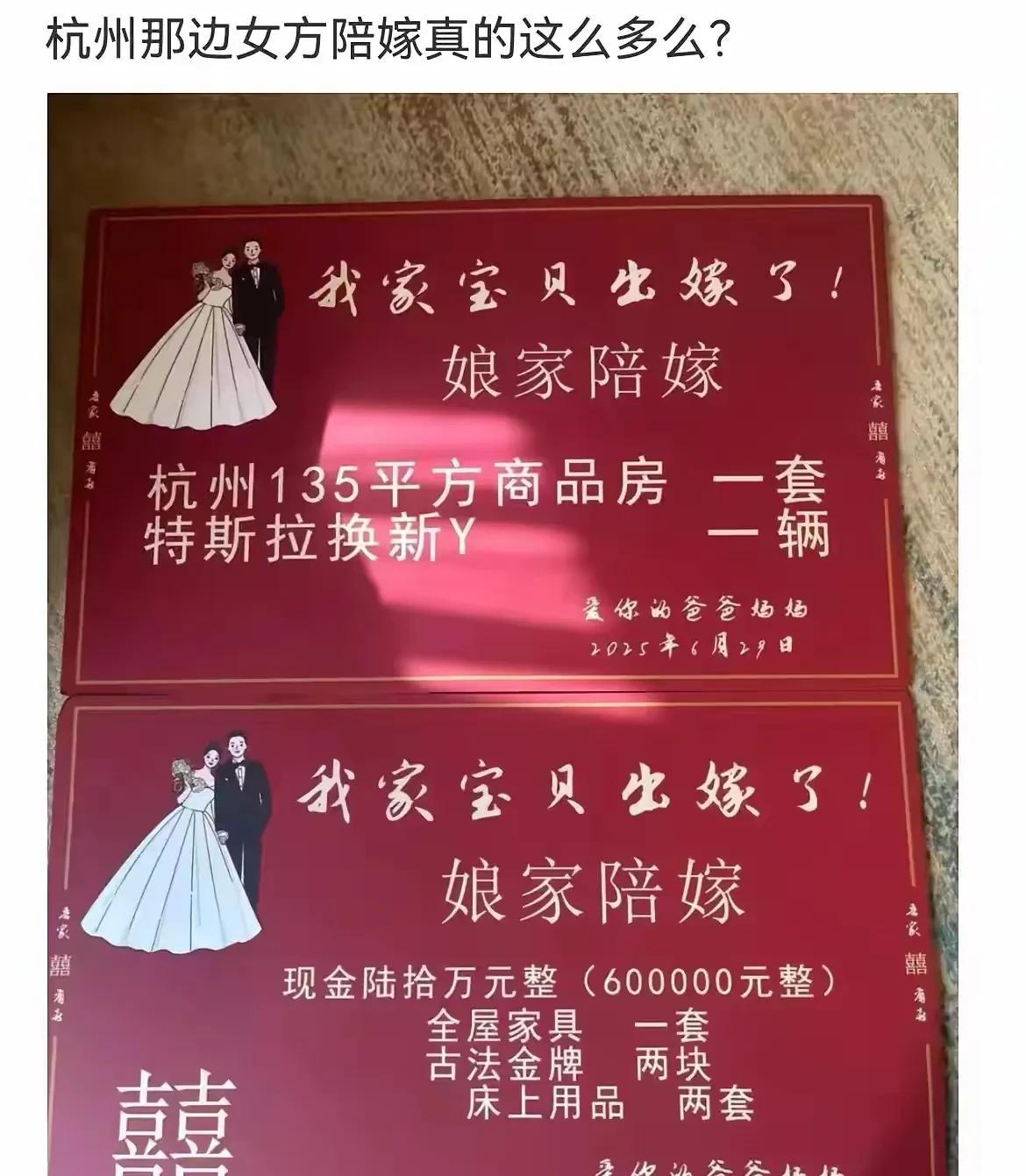 这样的陪嫁礼要多少彩礼才适合？