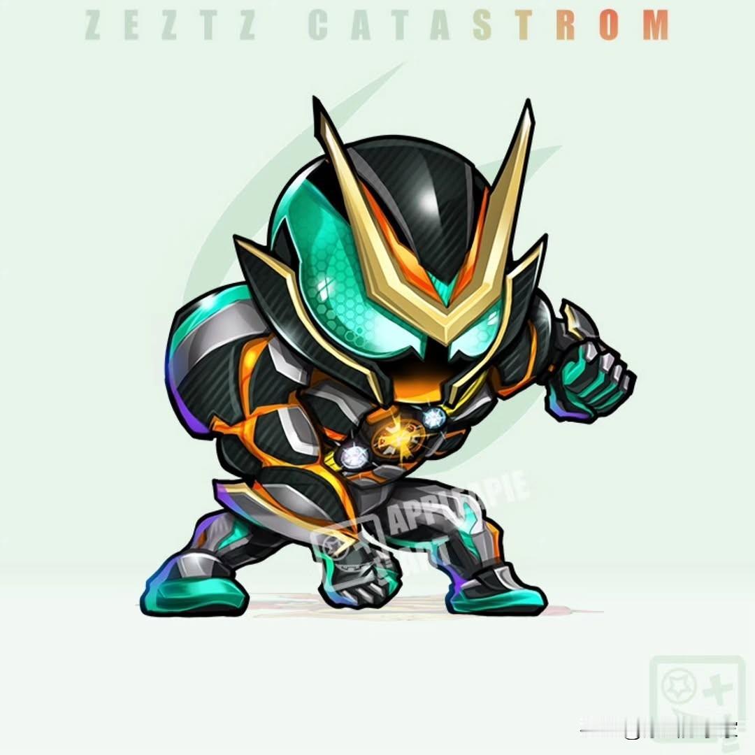 Q版假面骑士插画一组画师见签名动漫二次元原画分享家插画卡通动画插