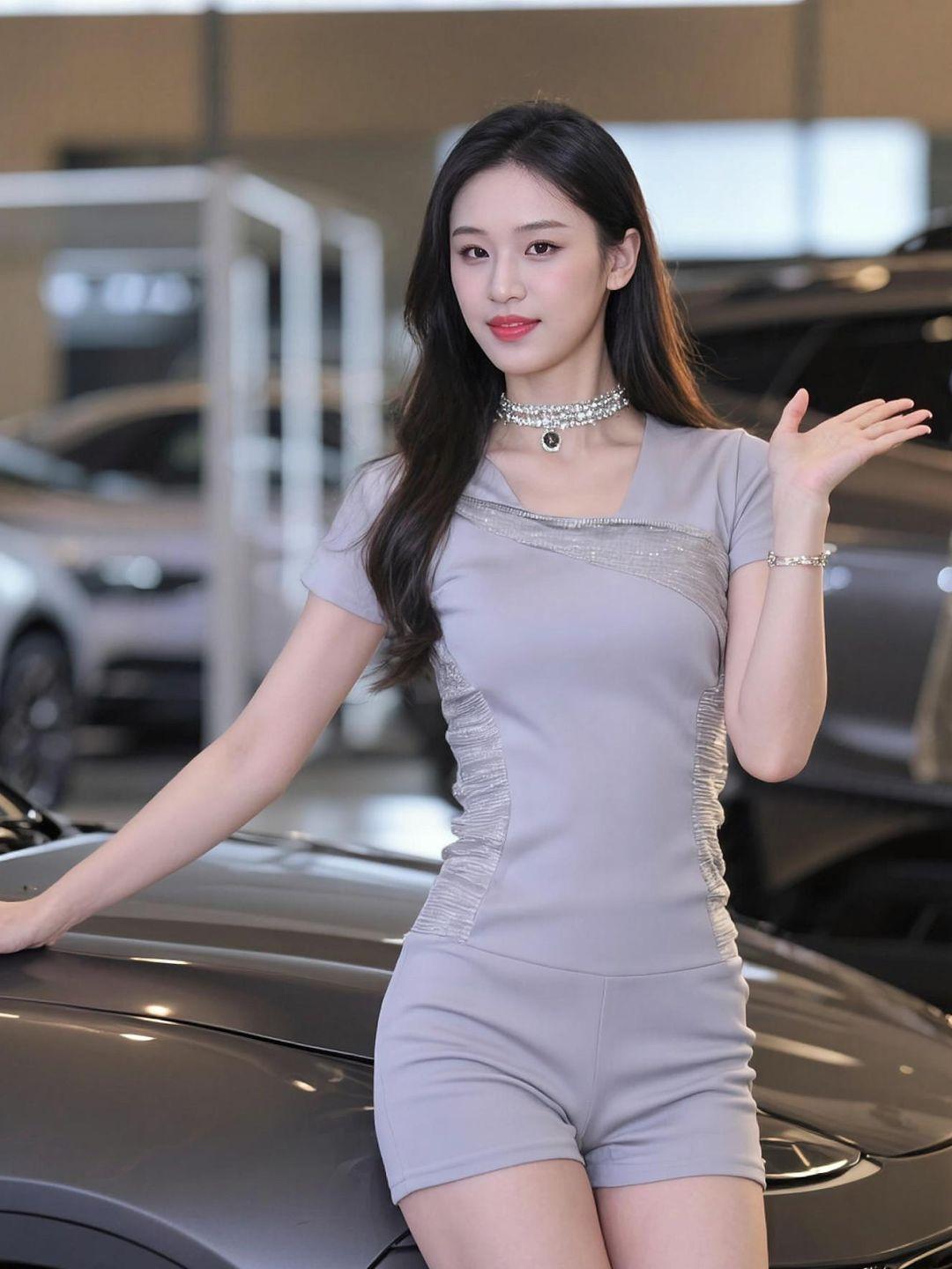 这浅紫工装写真也太“随便”了吧！随便一拍，随便一P，随便一发，居然还能这么好看？