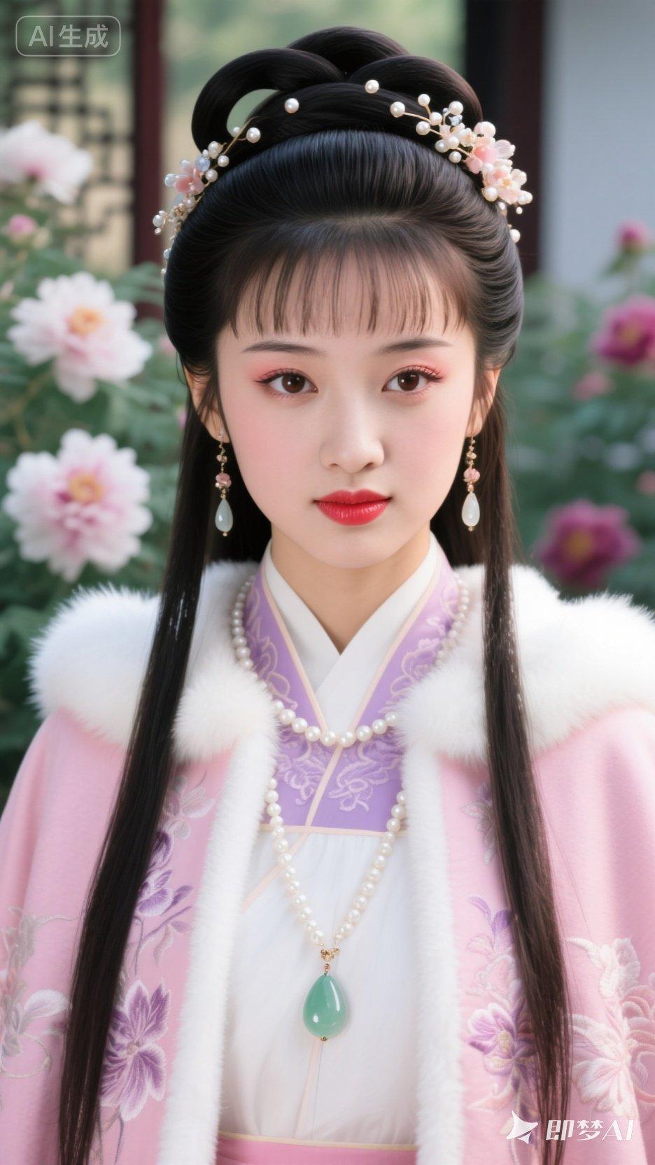 这姑娘打扮得真像古代美女。