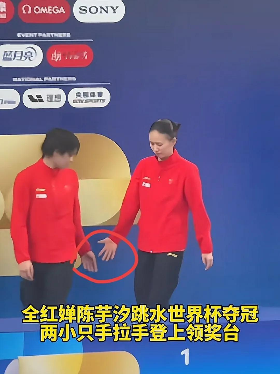 只有她两个同时站在冠军的领奖台上，两位的粉丝们才能休战片刻，我和我妈今晚上就