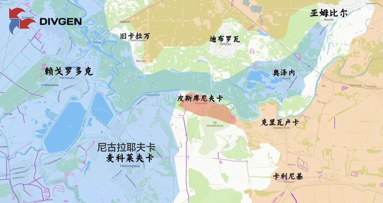俄军南部集群的突击队占领了顿涅茨克的皮斯库尼夫卡，距离斯拉维扬斯克已经不足9公里